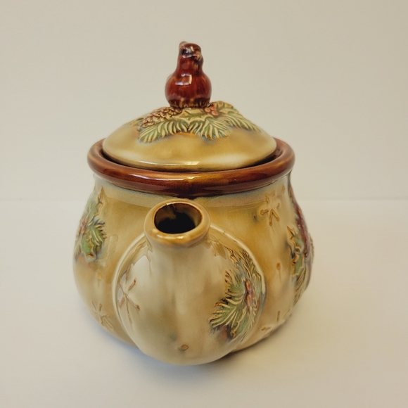 Ceramic Fall Colors Birds Design Mark A Teapot - Picture 4 of 10